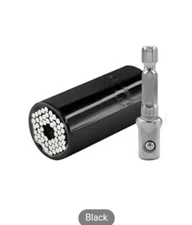 Black  Socket Wrench Set 7-19mm Multi-Function Universal 1/4 to 3/4