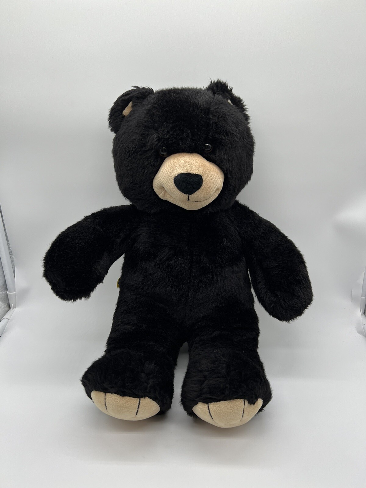 Build A Bear Plush Dimples Teddy Black Tan Retired Stuffed Animal Toy 15”