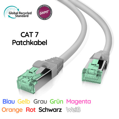 CAT 7 Patchkabel Netzwerkkabel LAN Kabel S/FTP RJ45 DSL TV Internet GRS GHMT
