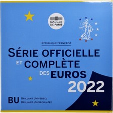 France, 1 Cent to 2 Euro, BU, 2022, Monnaie de Paris, FDC