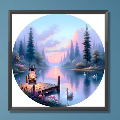 5D DIY Full Round Drill Diamond Painting Village Kit Home Decor Art ...