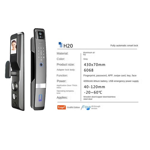 Smart Door Lock 3D Face Recognition Camera FingerPrint Password Security Lock.US - Picture 2 of 13