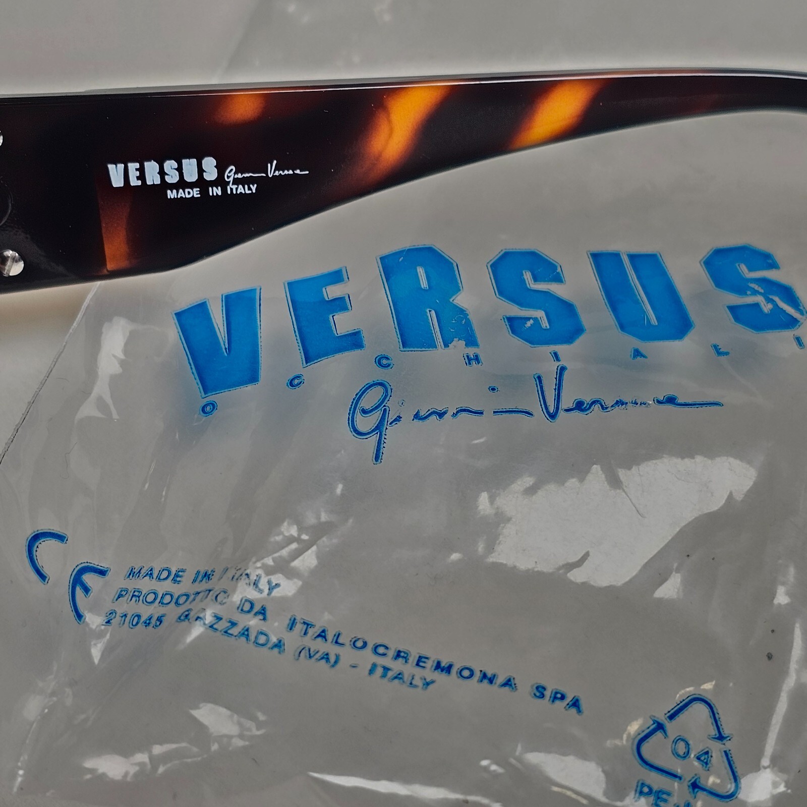 Versus Sunglasses 1996 by Gianni Versace Vintage Gold Lion Brown MOD E07 COL 649 image 7