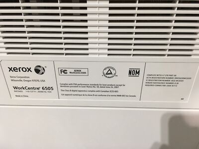 Xerox WorkCentre 6505 All-In-One MFP Laser Printer with 64k pg ct