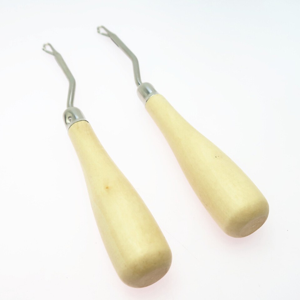 2 Pcs Latch Hook Hooks for Hair Weaves Ergonomic Knitting Needles Tool