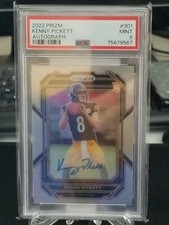 2022 Panini Silver Prizm #301 Kenny Pickett RC Rookie AUTO Steelers PSA 9