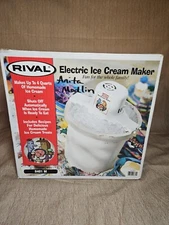 Rival Ice Cream & Yogurt Freezer Maker 8401M  USA 4 Quart Electric Used 1 Time