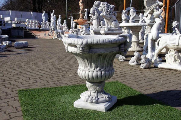 Steintopf Pflanzschale BlumenküBel PflanzküBel Amphoren Schale Blumentopf 205KG-image