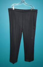 NOS Vtg 80s Beeline Fashions Black Polyester Pants Elastic Waist Size 22