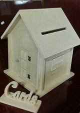 WEDDING WISHING WELL BOX HANDCRAFTED RAW MDF. Wedding cards keeper