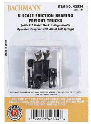 Bachmann Friction Bearing Freight Truck No Wheels (12pr) - N Scale Model Train