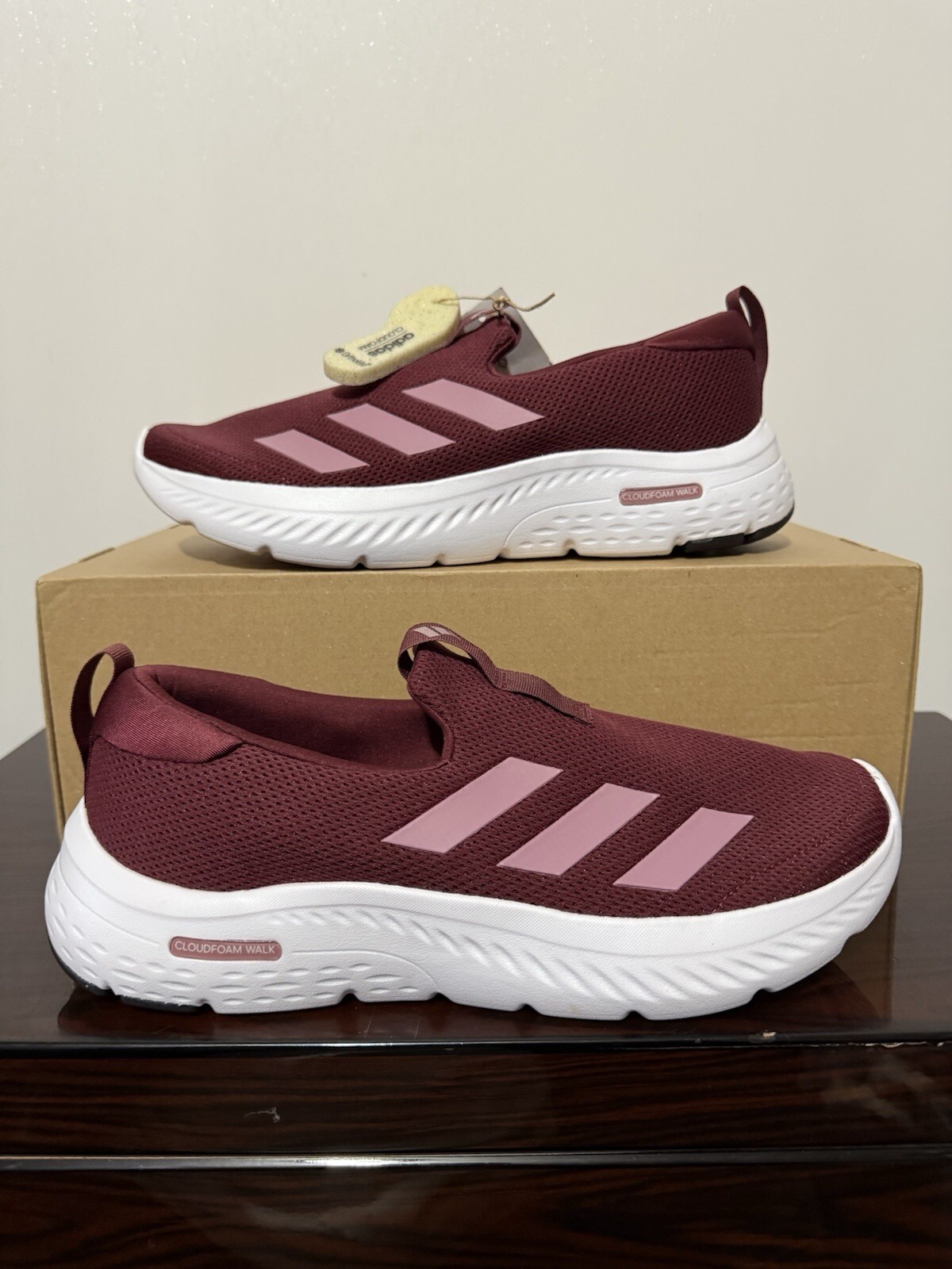 SAOLA Adidas Cloudfoam Move Borgogna Vino Sneakers Slip on RN Scarpe da Infermiera Donna 8