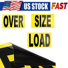12"x 60" 3 piece Magnetic Oversize Load Sign for Car Truck Van Safety Vehicles