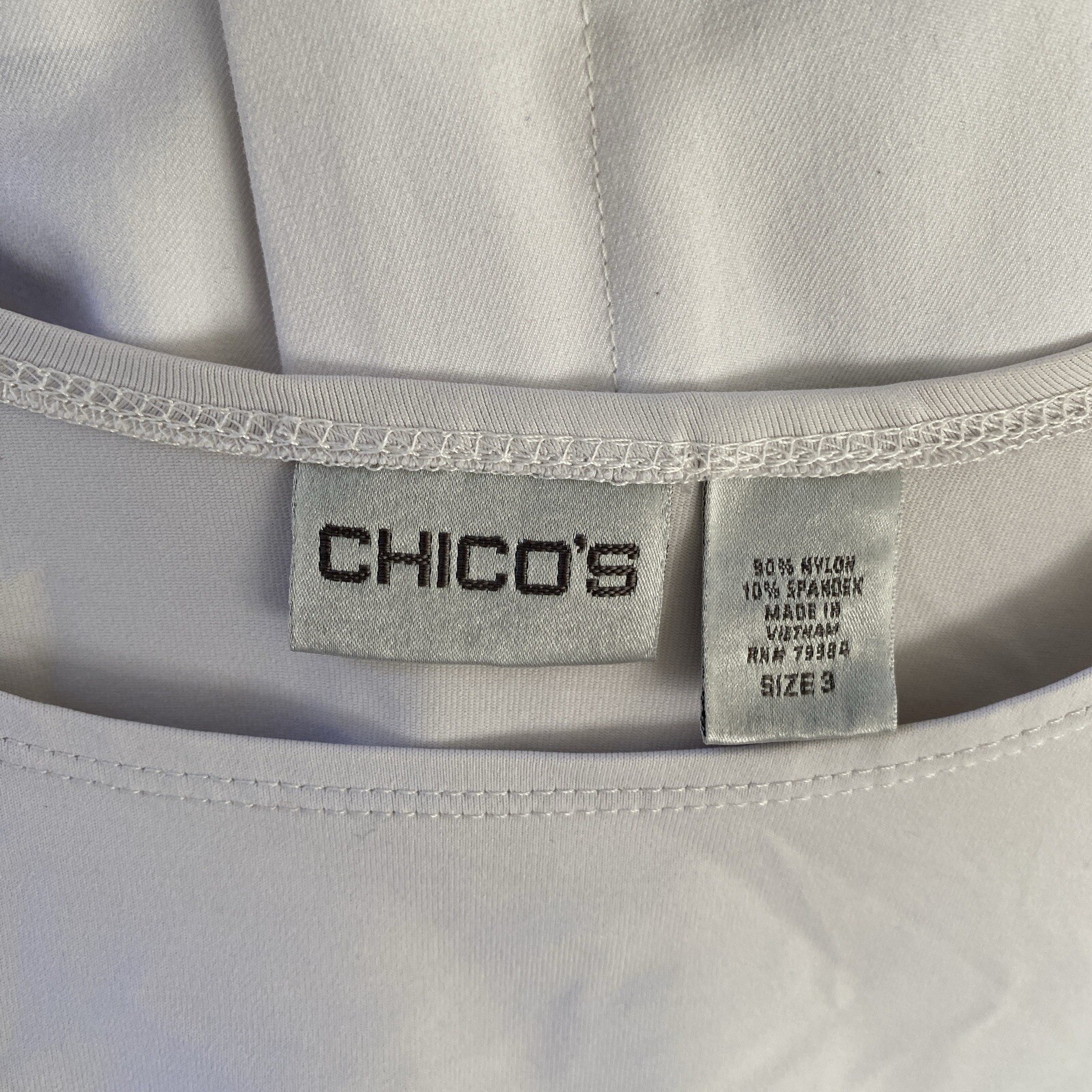 Chico's Microfiber Basic Knit Tank Tapestry White… - image 3