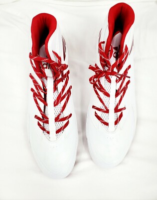 Adidas Freak X carbon mid football cleats athletic shoes red white mens size 9 New Adidas Freak X Carbon Mid Football Cleats Red White  main image 3