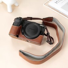 Camera cover Leather half-pack base With shoulder straps for Nikon Z50 camera
