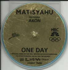 MATISYAHU One Day w/ AKON 2TRX TST PRESS SOFT PACK PROMO DJ CD Single Olympics