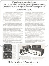 Lux/Spectro - Amplifiers/Equalizer - Original Magazine Ad - 1980