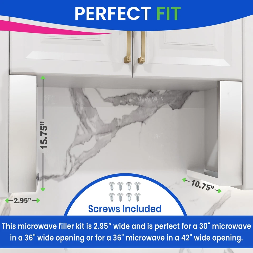Kit de llenado de microondas de 2,95” W Kit de recorte de microondas de acero inoxidable reemplaza remolino... Foto 4 de 4