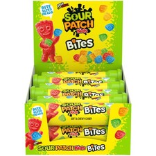 SOUR PATCH KIDS Bites Soft Chewy Candy, 12-1.8 oz Tubes