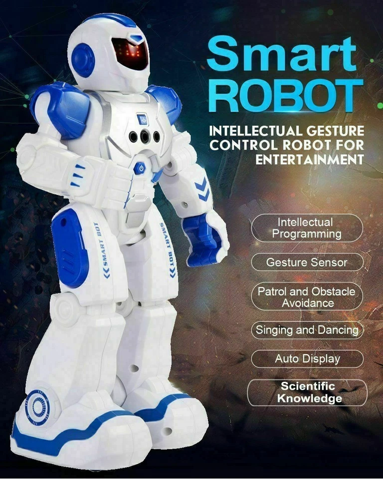 RC Roboter für Kinder programmierbarer Ferngesteuerter Roboter Intelligent Blau - Bild 3 von 4