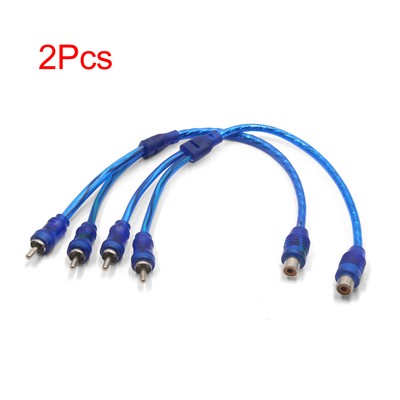 2pcs12 Zoll Lange Weibliche auf 2 Stecker RCA Splitter Adapter Audio Y Kabel