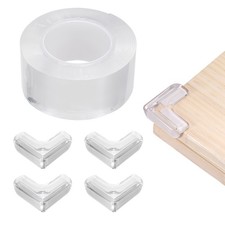 6.5 ft x 1.18 Inch Edge Corner Protector with 4 Corners, Clear