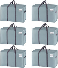 6 Pack Heavy Duty Moving Bags, Extra Large Storage Bags with Reinforced Handles