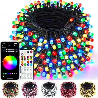 240LED Smart Color Changing Christmas 95FT Waterproof RGB Twinkle String Light M
