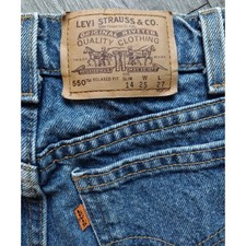 Vintage Levis 550 Jeans Boys orange tab USA 90s relaxed fit 25 W 27 L