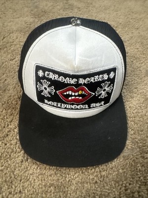 Chrome Hearts Matty Boy Chomper Snapback Trucker Hat Black & White Hollywood