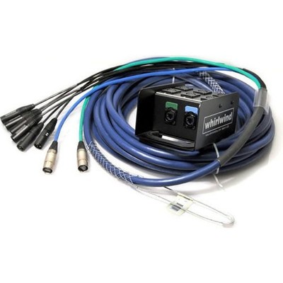 Whirlwind 25' Box to Fan Medusa Data Snake Cable with SnakeSkin/Pig Bag, 6 XLR I