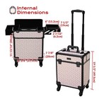 Byootique Cosmetology Case on Wheels Cosmetic Trolley Travel Art Deco Tyrian — photo 9