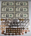 78 US SILVER & OLDER COIN & CURRENCY LOT AMERICAN EAGLE MORGAN DOLLAR + MORE