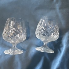 Cut Glass Brandy/whiskey Glasses Set Of 2