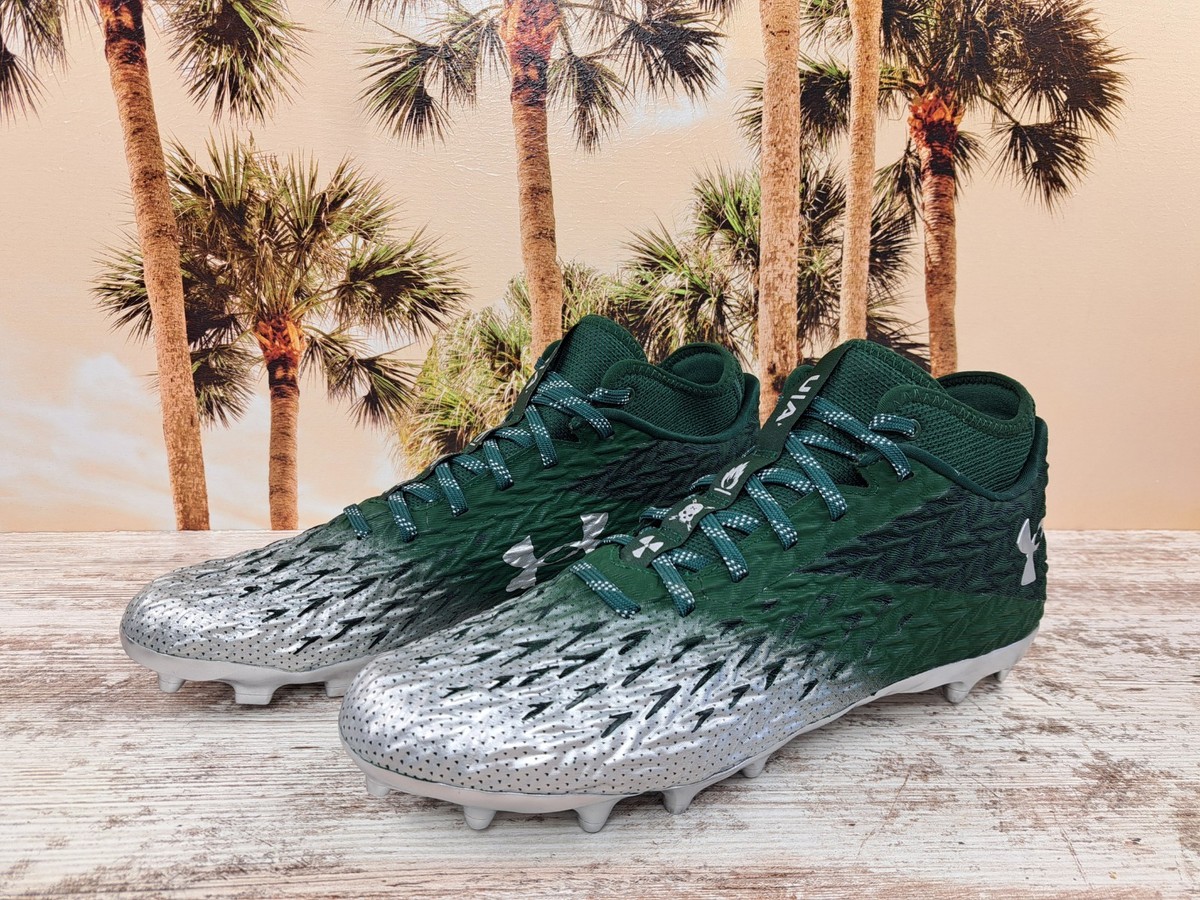 Under Armour Spotlight Clone 4.0 MC Green Silver Football Cleats