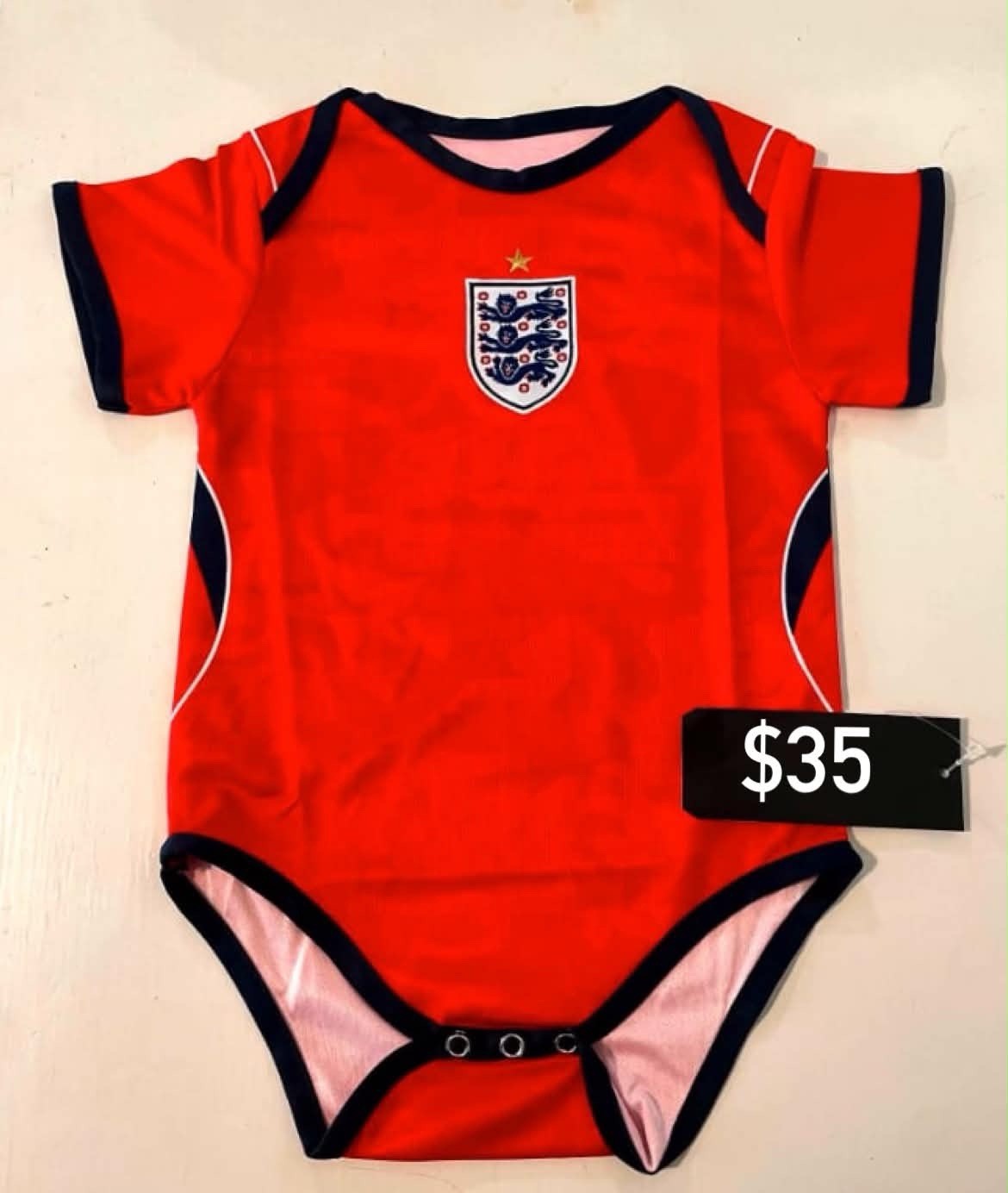 Seleccion England baby Soccer Jumpsuit