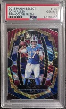 2018 Select - Premier Level Josh Allen #139 Tri-Color Prizm /199 (RC). PSA 10