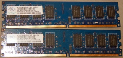 RAM de escritorio DIMM de marcas mixtas 4 GB 2X2 GB DDR2 2RX8 PC2-6400U 800 MHz 240 PIN Foto 1 de 4