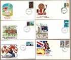 Australia 1966 - 1977 lot FDC Cover x6 Unsealed Unaddressed