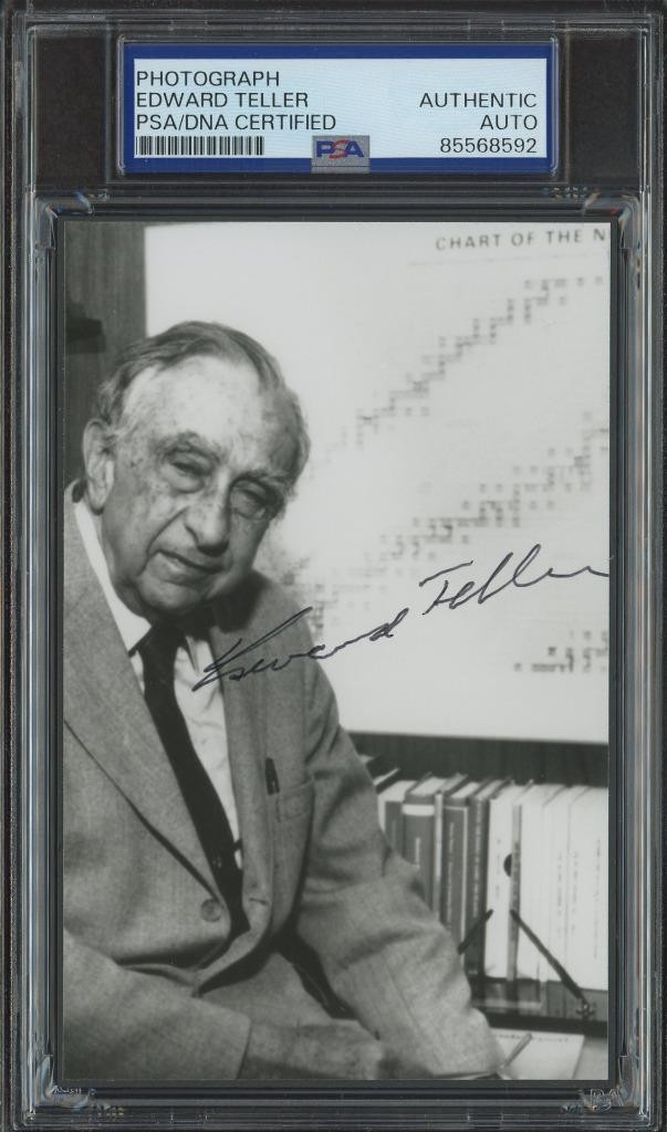 EDWARD TELLER signed small photo | Physicist - autograph PSA/DNA certified