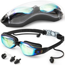 Swim Goggles,Swimming Goggles No Leaking Anti Fog UV Full Protection with Nos...