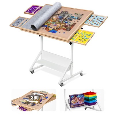 Lavievert 1500 Piece Tilting Puzzle Table with 4 Drawers & Cover, Angle & Hei...