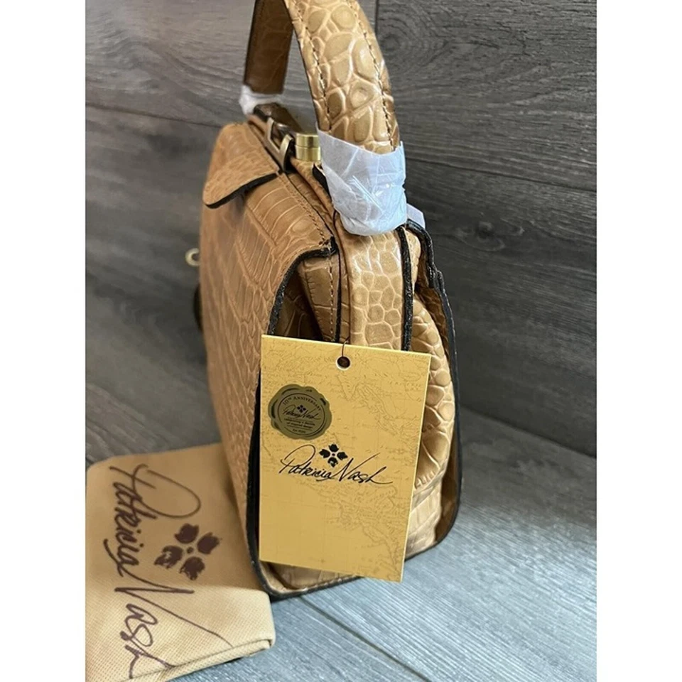 Patricia Nash Cuero Cocodrilo Repujado Nela Norte/Sur Galleta, Bolso Foto 4 de 4
