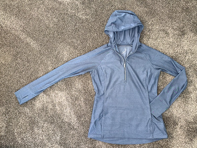 Zero Restriction Golf Hoodie Womens Small Full Zip Blue Performance NWOT Pockets