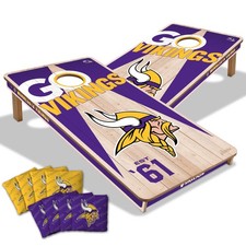 YouTheFan NFL 2 x 4 Professional Wood Cornhole Game with Logo Bags