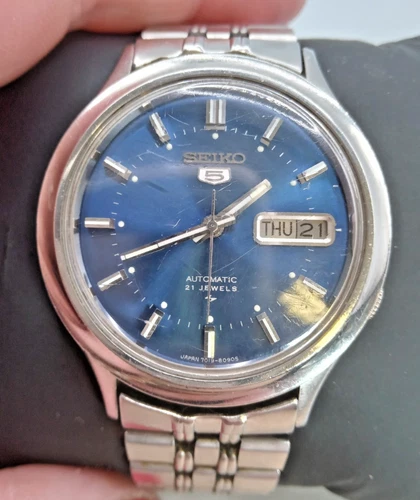 Vintage Seiko 5 Actus 7019-8070 Automatic Watch JDM 38mm Day Date 21J WORKING