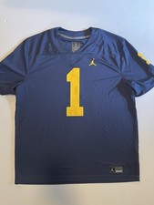 Jordan Brand NCAA Men's Michigan Wolverines 1 Football Replica Jersey XL
