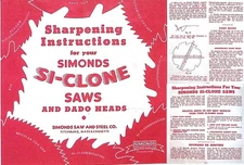Orig. Simonds 20 Page Sharpening Instructions for Circular Saws - mjdtoolparts