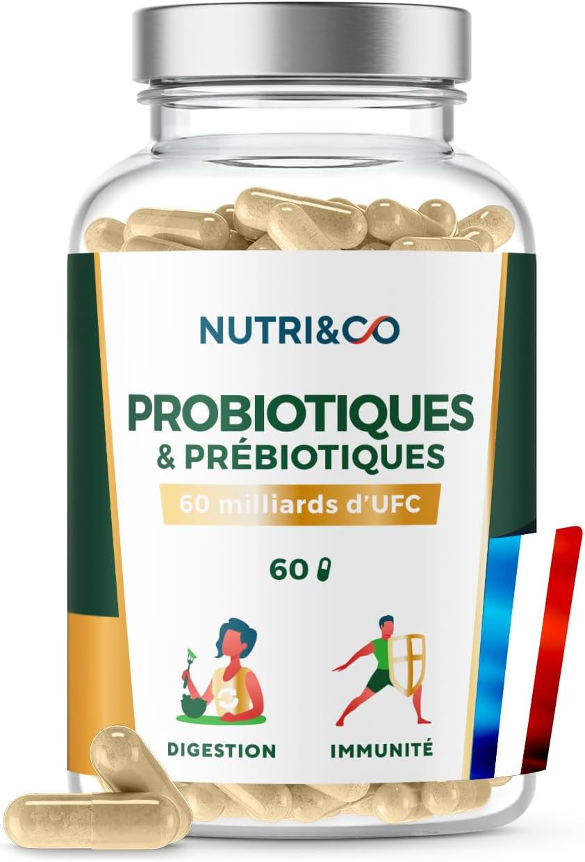 Probiotiques Nutri&Co Flore Intestinale Complément Alimentaire Ferments Lactiques